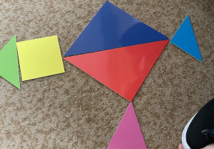 Żółw z figur geometrycznych.