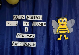 Dekoracja przedszkolna z okazji pasowania