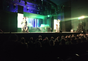 Aktorzy na scenie teatru