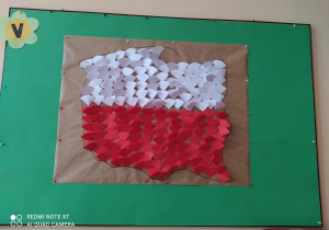 Polska w biało - czerwonych barwach w wykonaniu grupy V